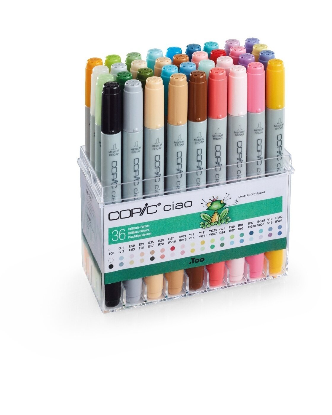 Набор маркеров "COPIC CIAO Brilliant colours" в пластик. контейнере/36 маркеров