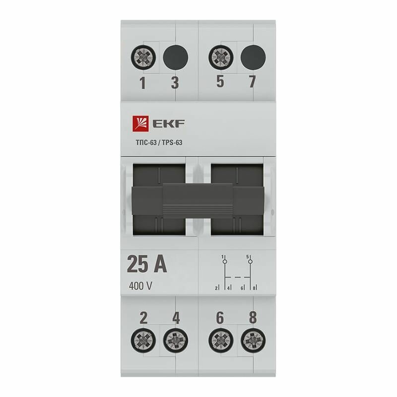 tps-2-25 Трехпозиционный переключатель 2P 25А Basic EKF - фото №2