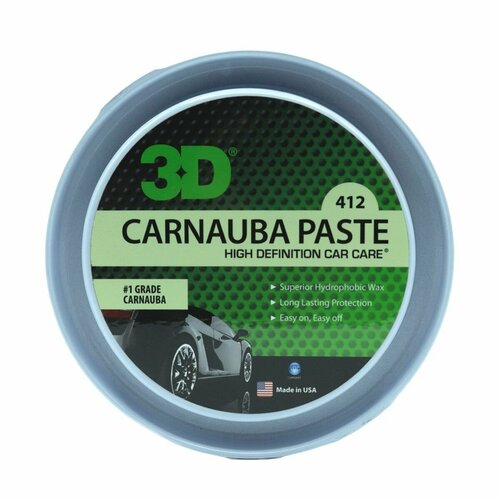 3D Воск карнаубы с усилением блеска и глубины цвета Carnauba Paste Wax Paste 327г 412