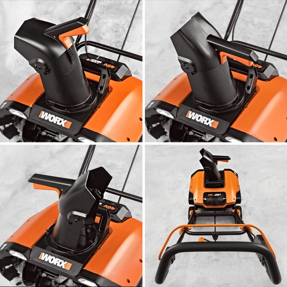 Снегоуборщик аккумуляторный Worx WG471E, 50 см 18 В, АКБ и ЗУ в комплекте - фото №20