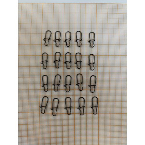 fishing swivels quick change swivels carp fishing tackle rig rings clip fishing line slider beads connector 10pcs Карабин рыболовный Fysadei Fishing Swivels с нагрузкой до 15 кг, 20 штук размер #1