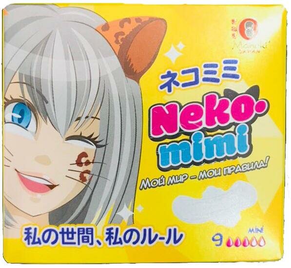 Maneki Neko-Mimi Прокладки гигиенические женские мини 18 см 9 шт