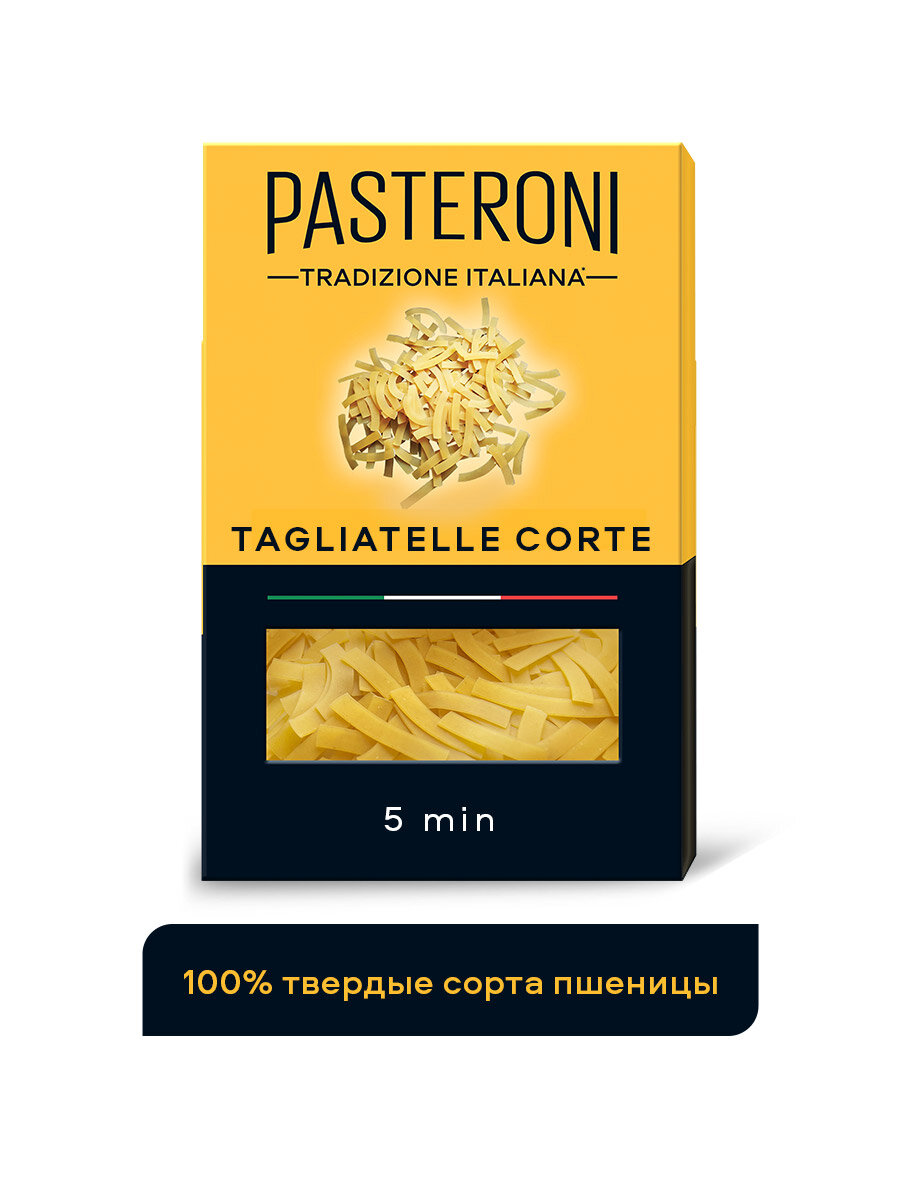 Макароны из твердых сортов Тальятелле корте №132 Pasteroni 400г.