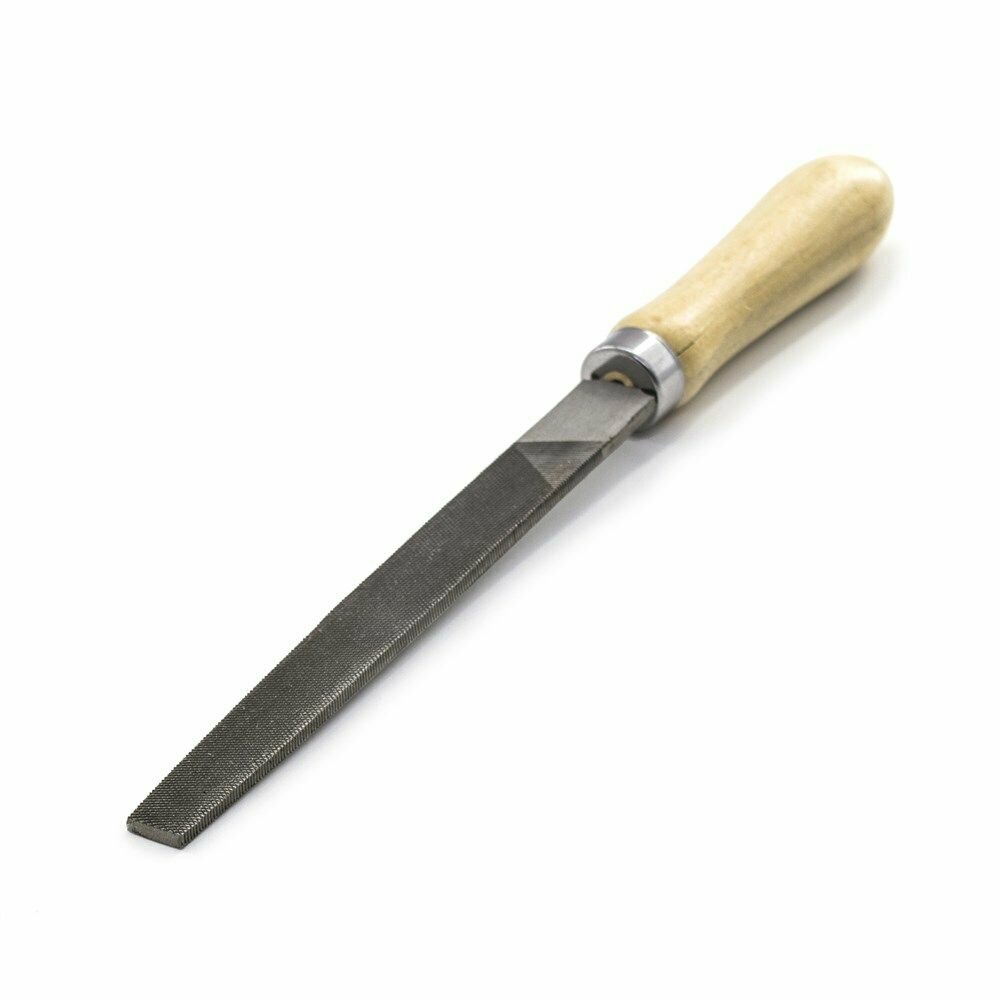 Напильник плоский, 150 мм, №2, деревянная ручка, РемоКолор