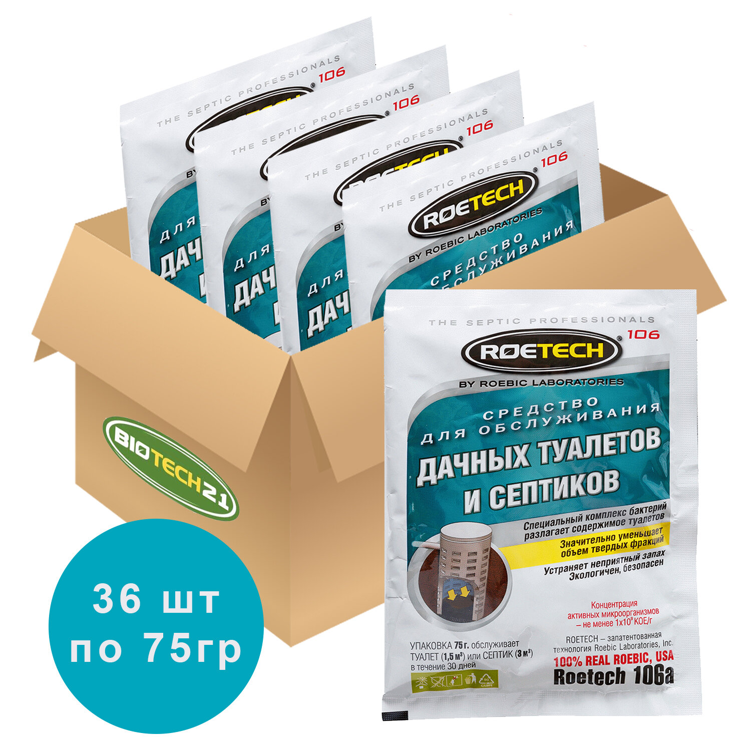 Roetech, 36 шт по 75 гр