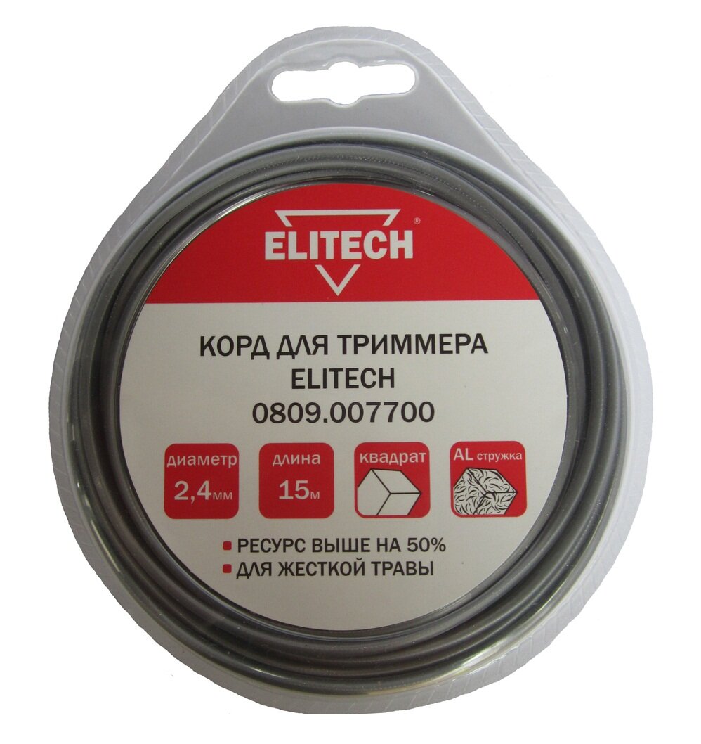 Леска Elitech 0809.007700 (2.4 мм 15 метров)