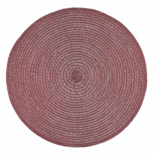 (W)Салфетка под приборы, 38 см, полиэстер, круглая, красная, Rotary shine