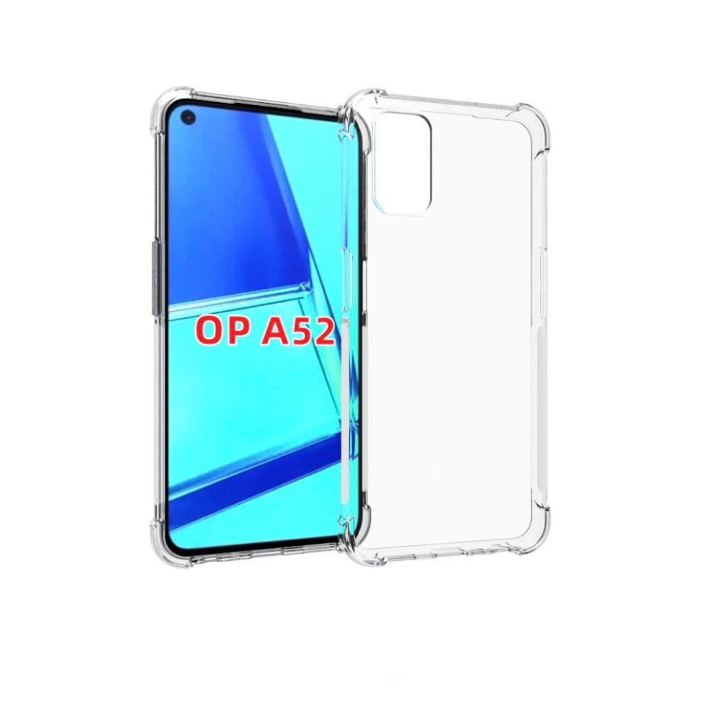 Чехол задняя-панель-накладка-бампер MyPads Tocco для OPPO A72 128GB / OPPO A52 с усиленной защитой углов противоударный прозрачный