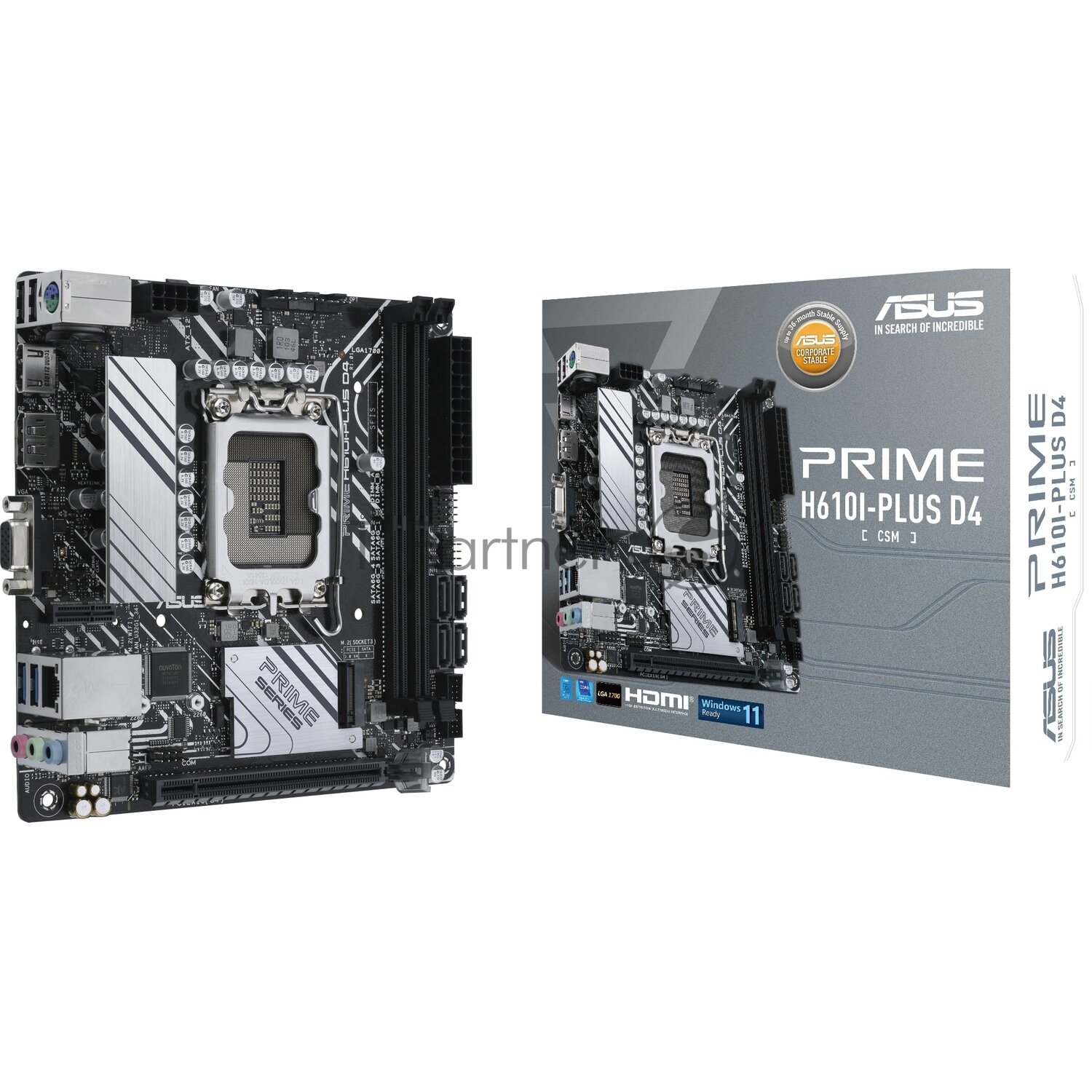 Материнская плата Asus PRIME H610I-PLUS D4-CSM, Soc-1700, mini-ITX - фото №19