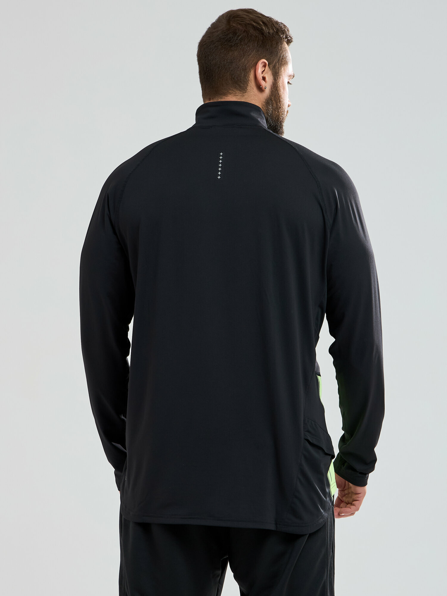 Джемпер PUMA Ignite Halfzip, размер XL, , черный/зеленый — фото 1