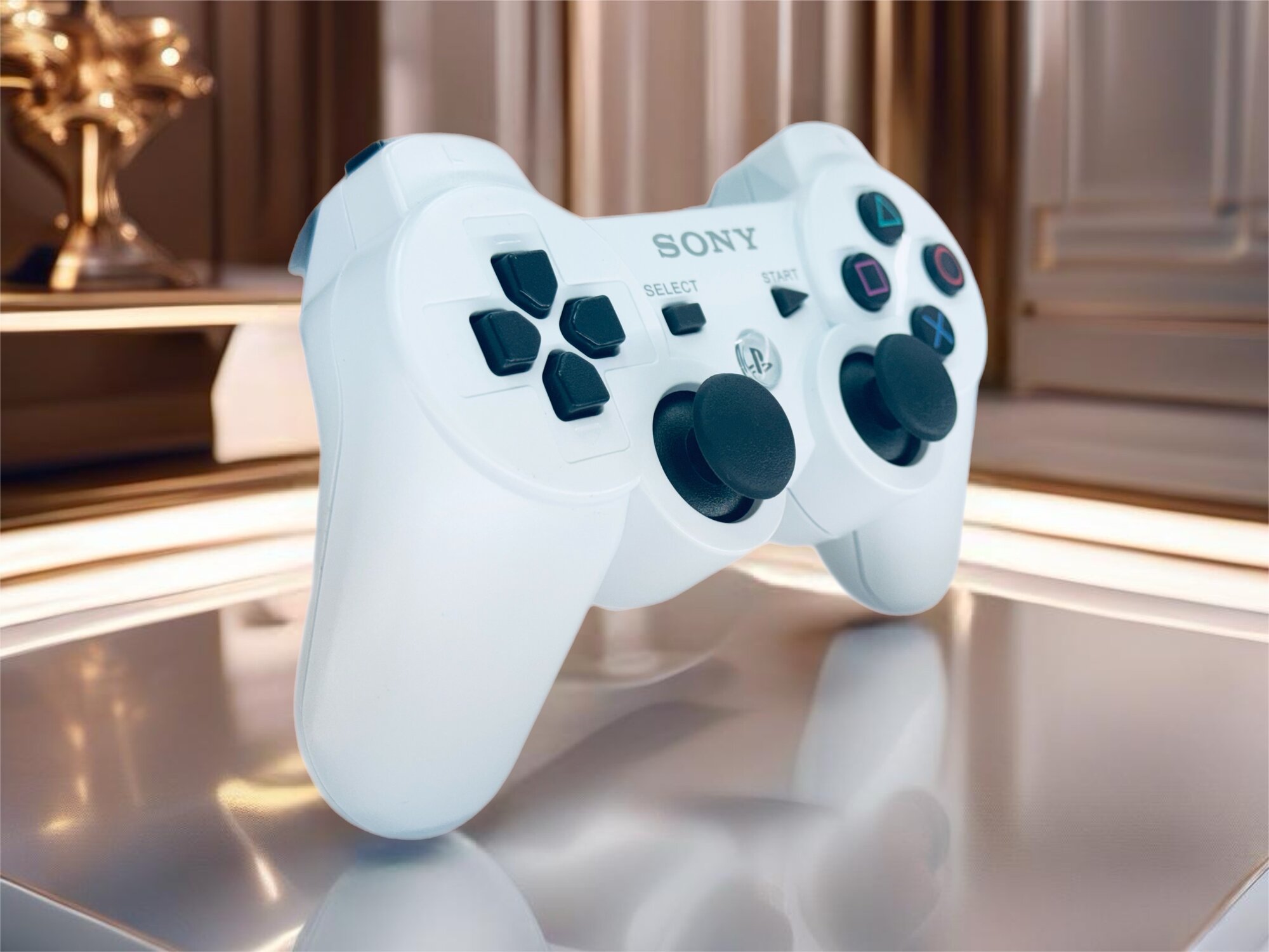 Геймпад PS3 "Белый" Беспроводной Джойстик для РS/ПК/Смартфон/Ноутбук — фото 1