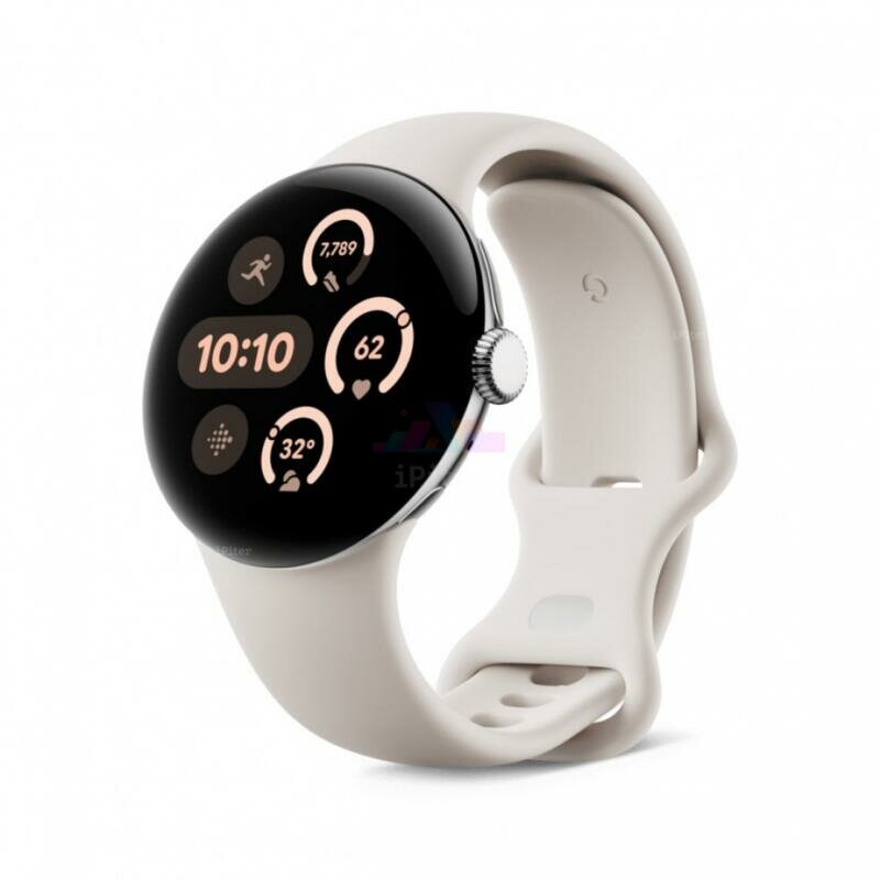 Смарт-часы Google Pixel Watch 3, 41mm, Wi-Fi, Polished Silver With Porcelain Band