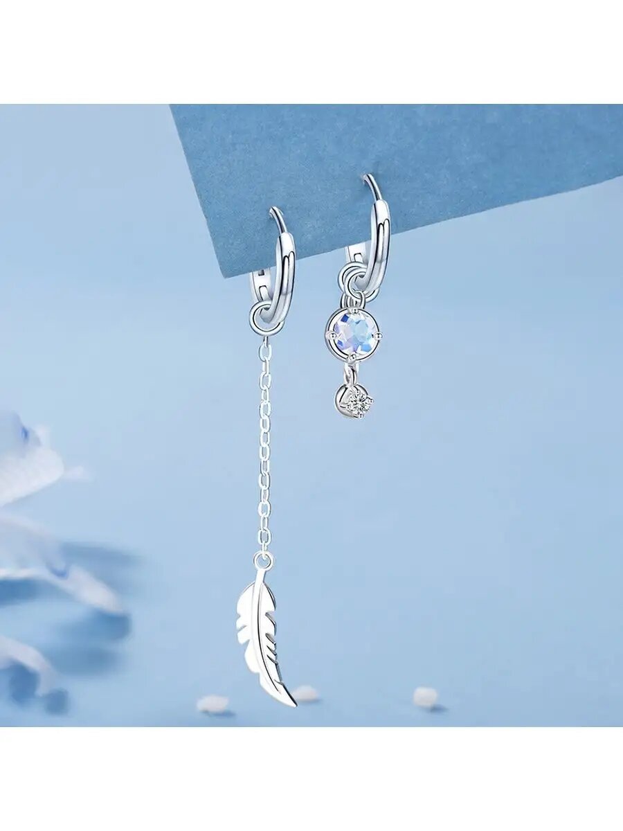 Серьги пусеты, кристалл