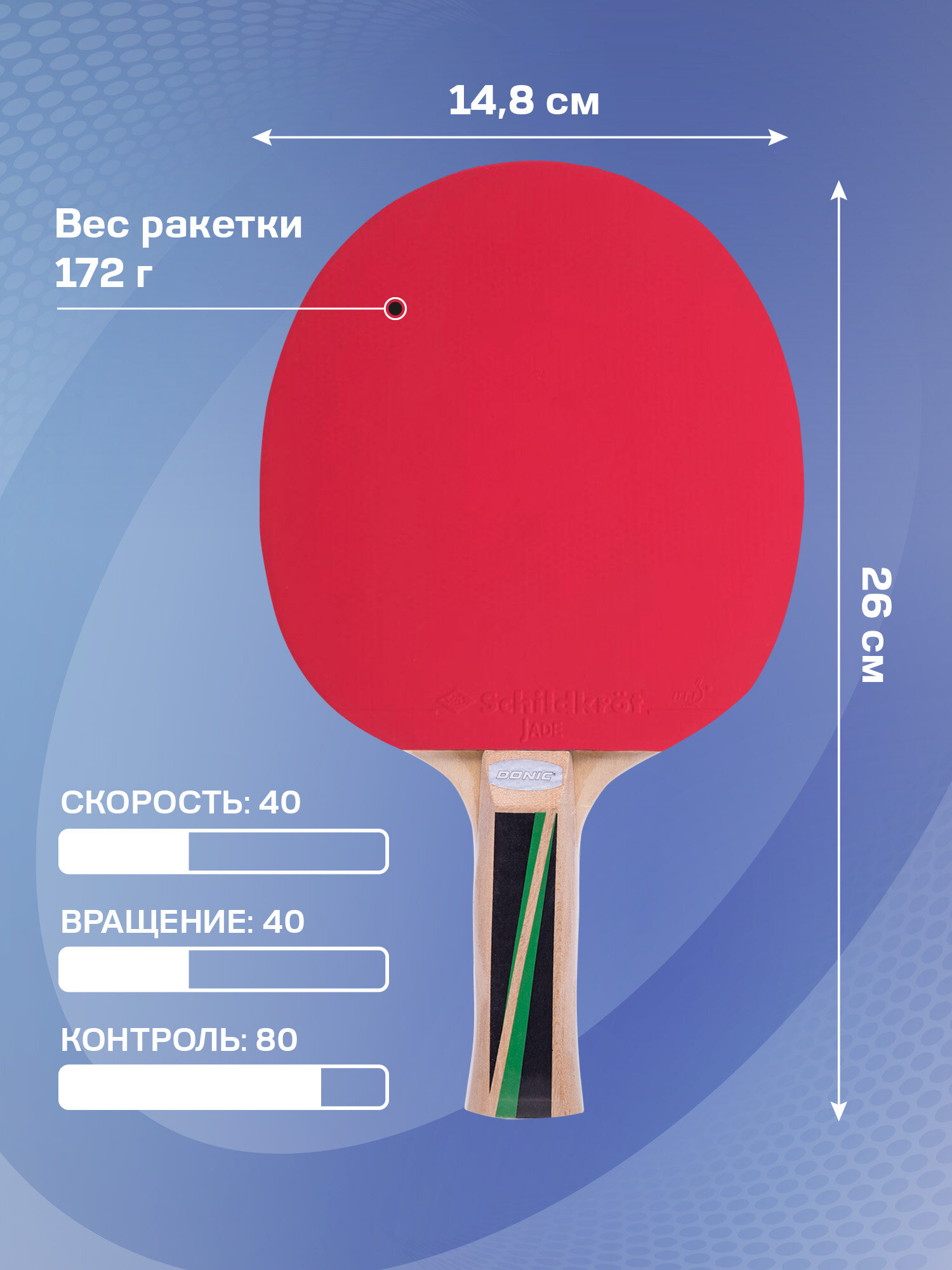 Набор для настольного тенниса Donic Top Team 400 (2 ракетки + 3 мяча бел.) — фото 1