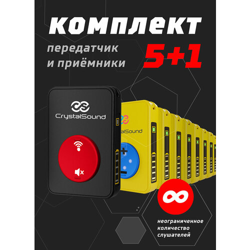 Радиогид CrystalSound DCS-210 Комплект 51 с микрофоном и наушниками 43000₽