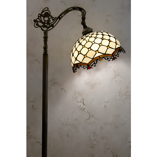 Напольный витражный светильник 310 F Е-27 основание под бронзу 48850₽