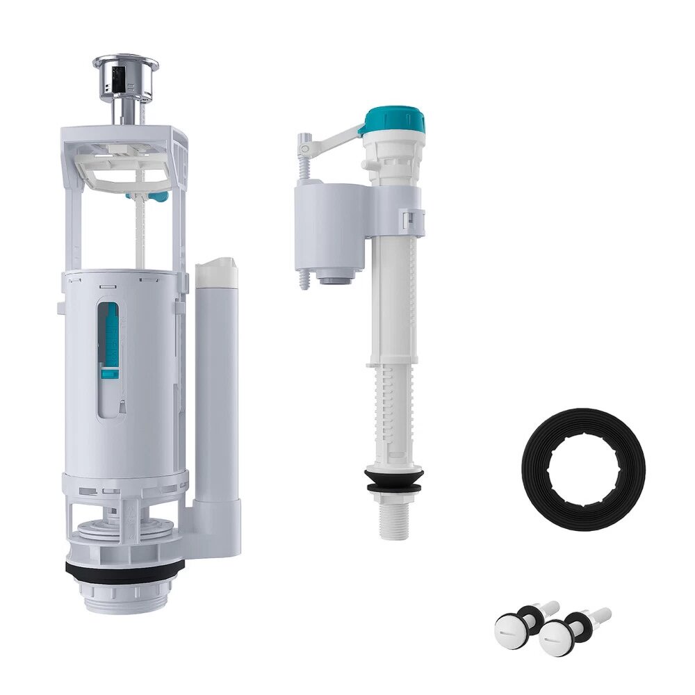 Арматура для унитаза Iddis нижний подвод 1/2 кнопка пластик хром (F012400-01K) Iddis F012400-01K