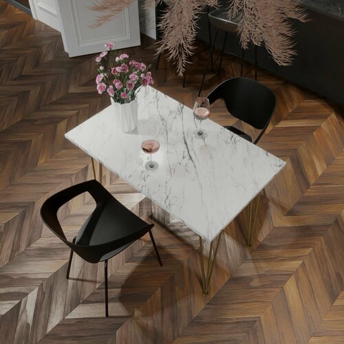 Стол обеденный кухонный письменный 105х65 золотой TIMER OSTEL Кроскат