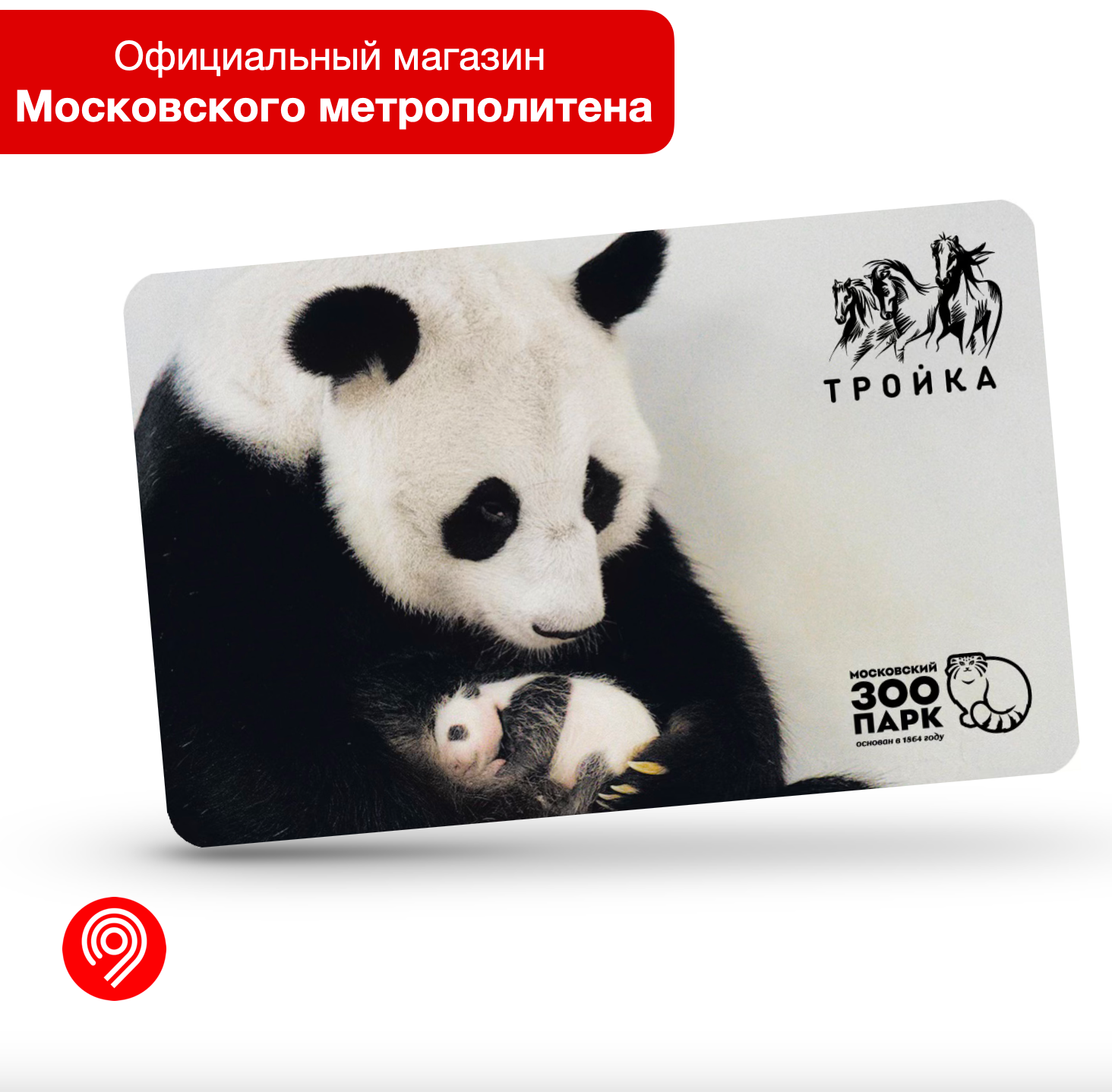 Коллекционная транспортная карта "Тройка" Московский зоопарк - Панда Катюша (1)