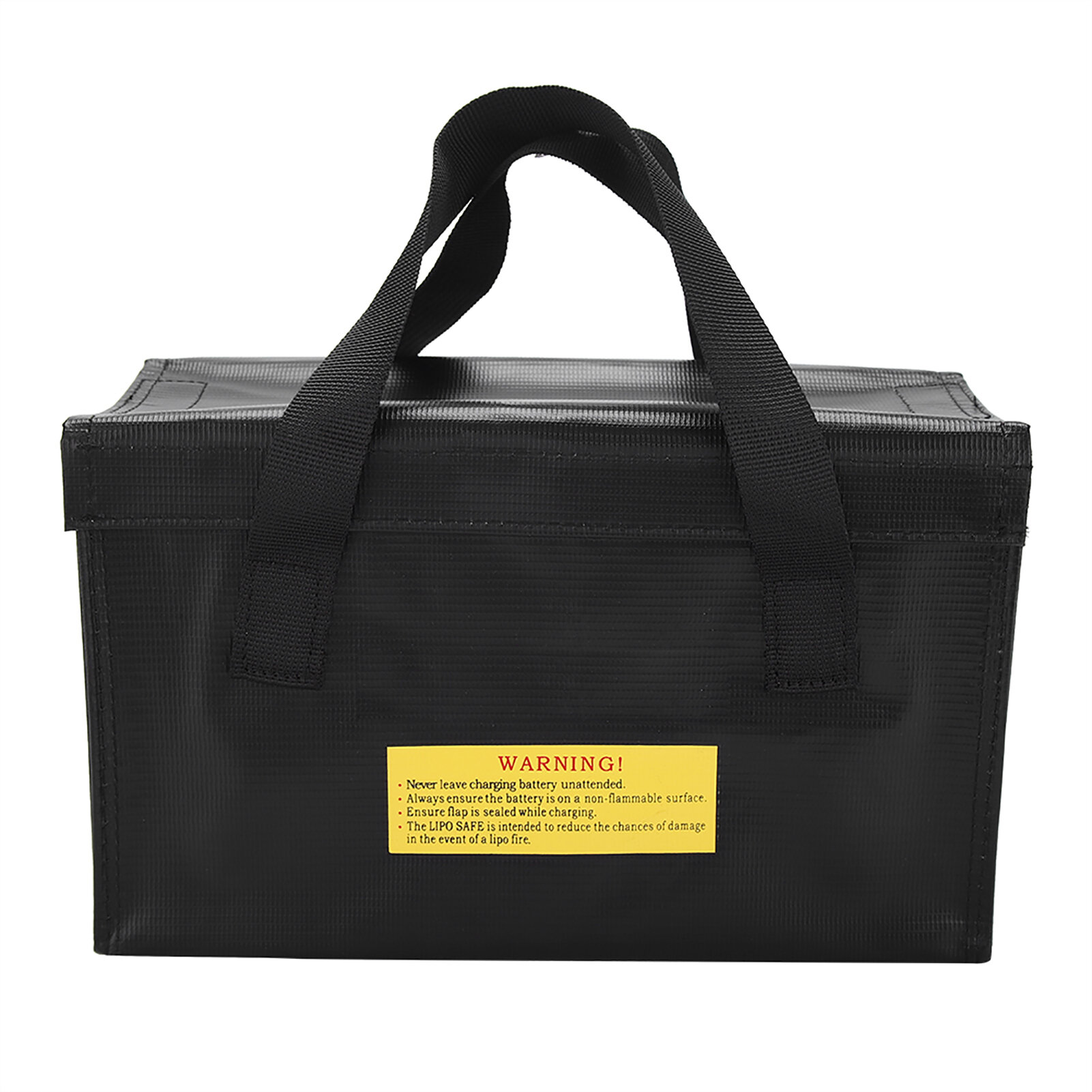 Взрывобезопасная сумка для хранения литий-полимерных аккумуляторов вместительная для зарядки аккумуляторов (черная)