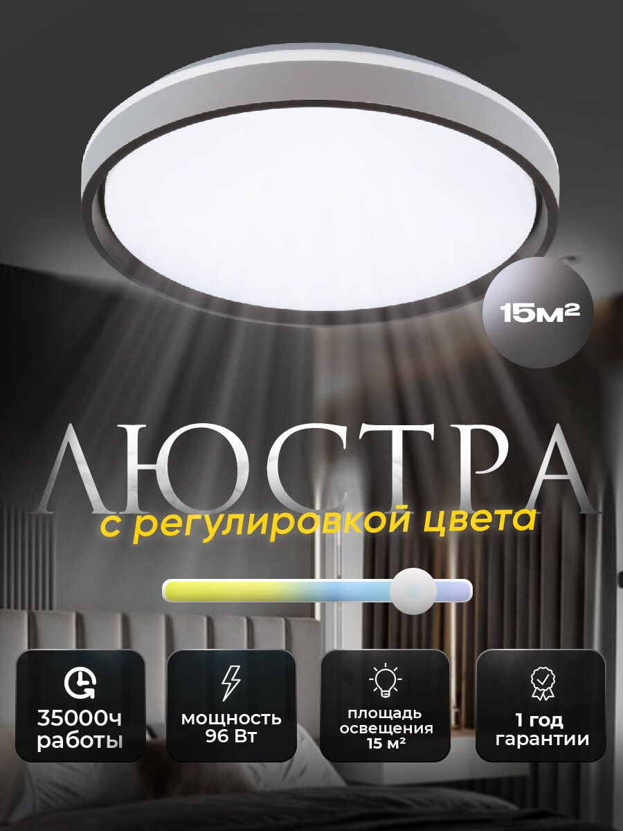 Europa lighting Люстра потолочная светодиодная круглая 96 Вт