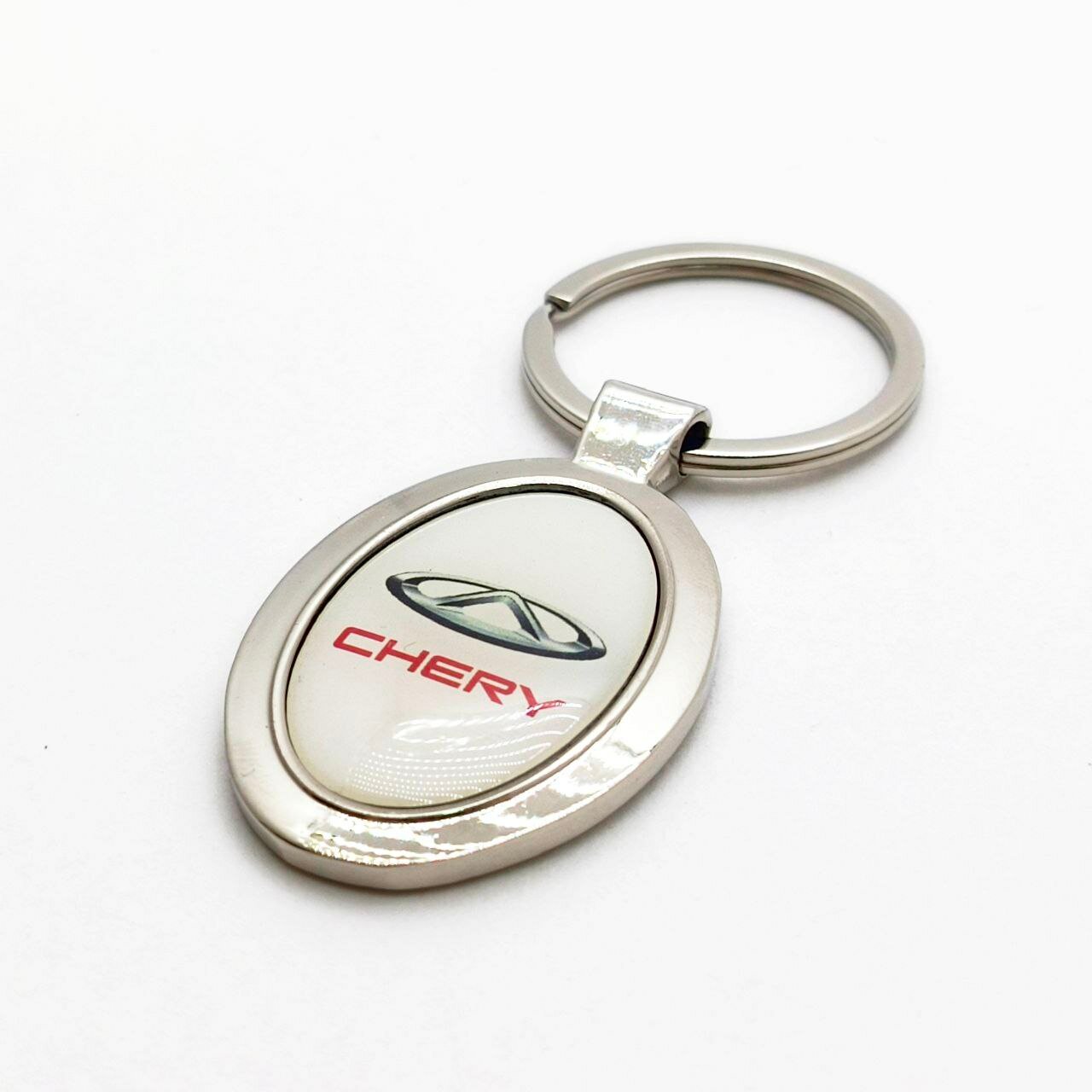 Брелок, Chery, белый/серебристый