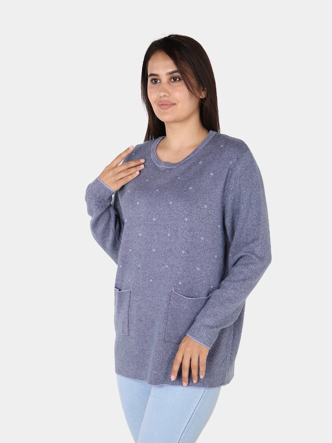 Свитер размер One Size, , фиолетовый — фото 1