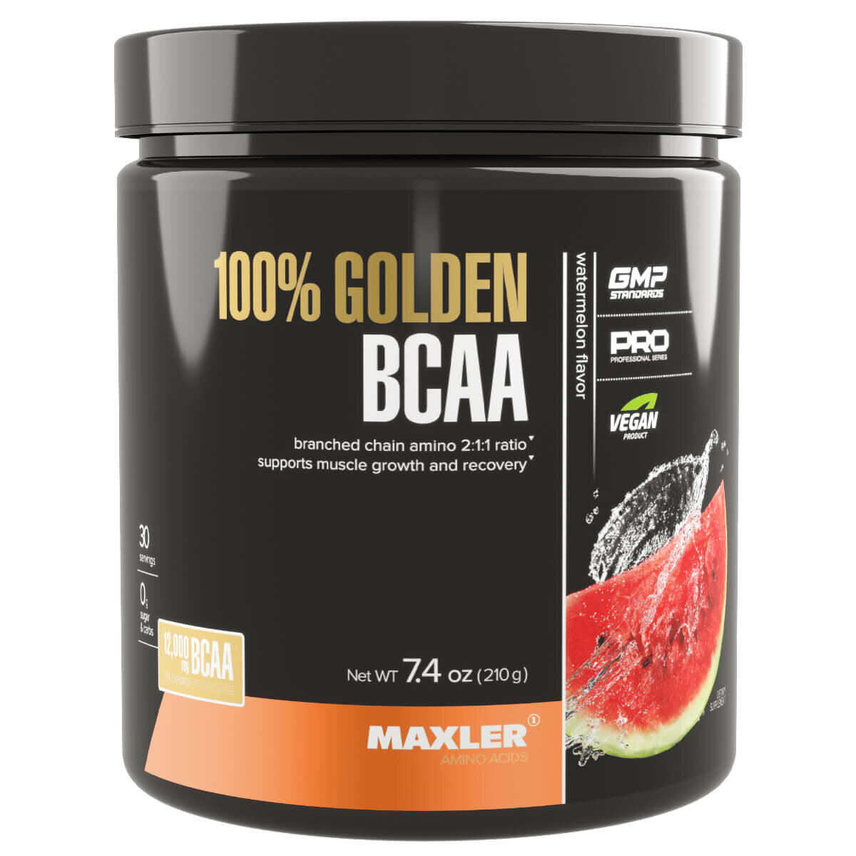 100% Голден БЦАА (Golden BCAA), вкус Арбуз, 210 г, MAXLER