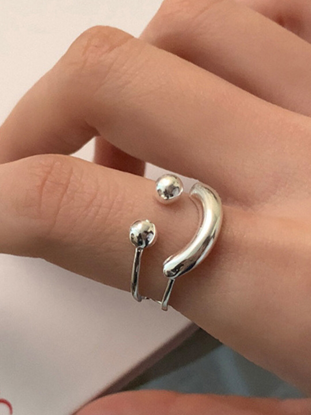 Кольцо, белый — фото 1