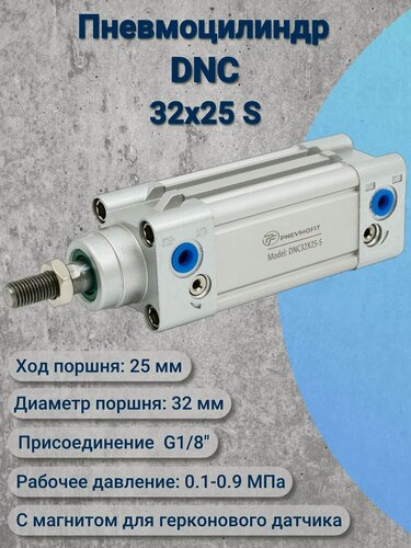 Изображение товара Пневмоцилиндр DNC 32x25 S