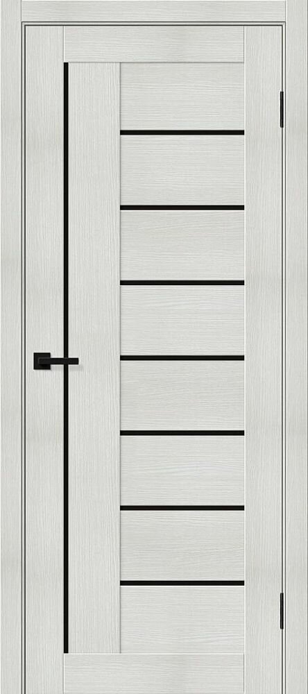 Межкомнатная Дверь с Экошпоном Bravo Браво-29 Bianco Melinga / Black Shine 800x2000мм (полотно 1шт) / Браво.