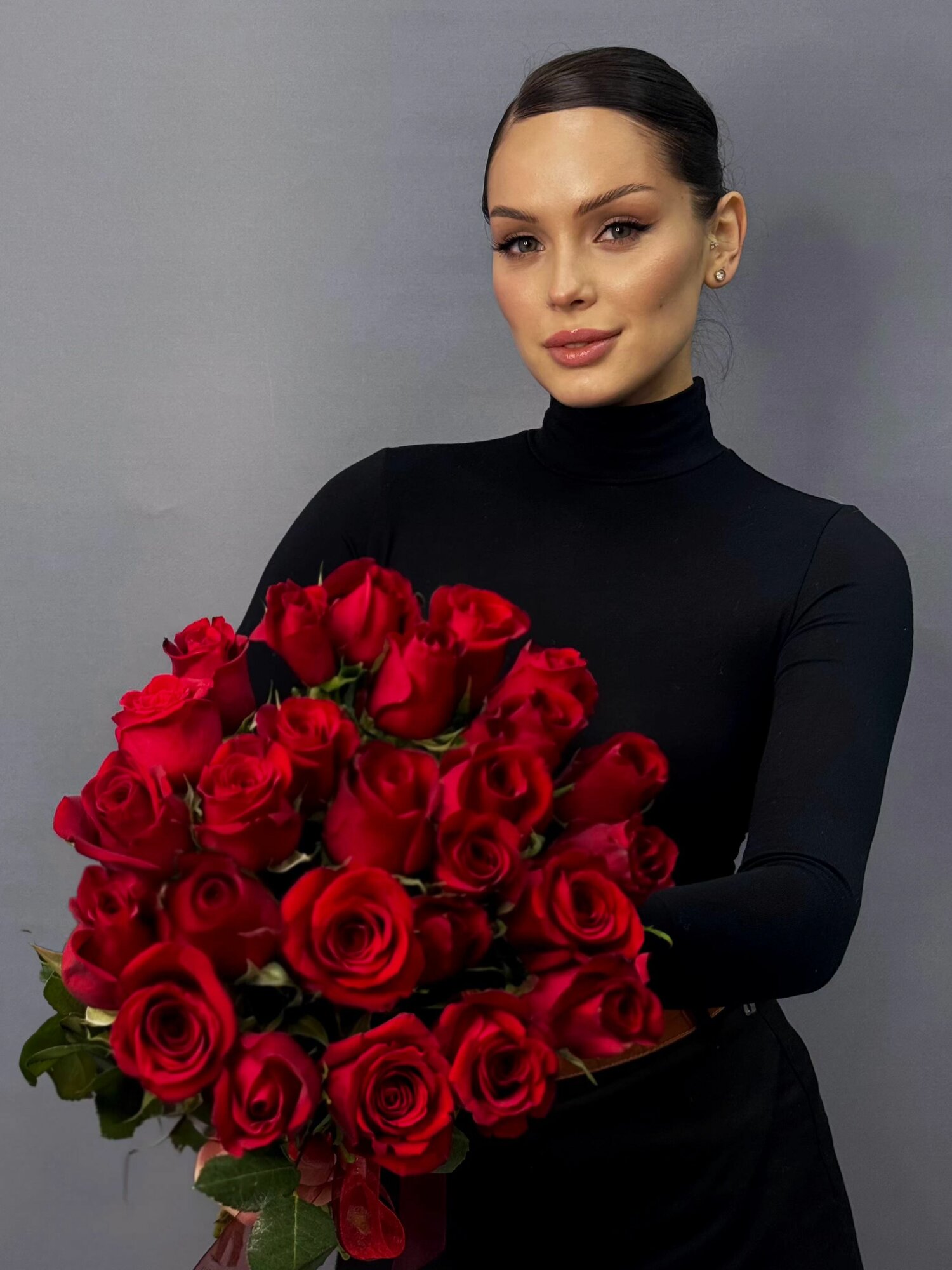 Букет "Элегантный" роза 21 цветок 40см без упаковки доставка