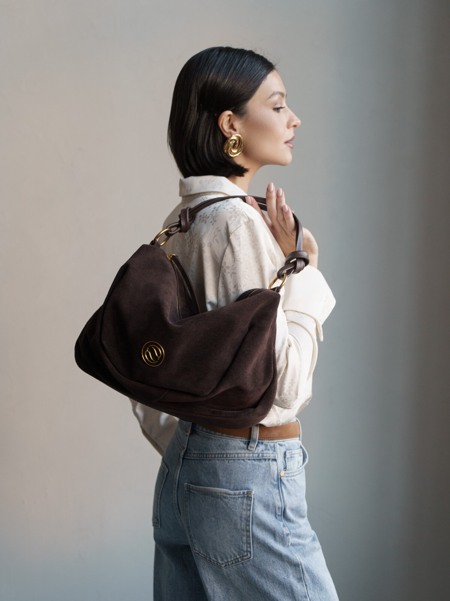 Сумка хобо Paprika Bag Italy, коричневый — фото 1