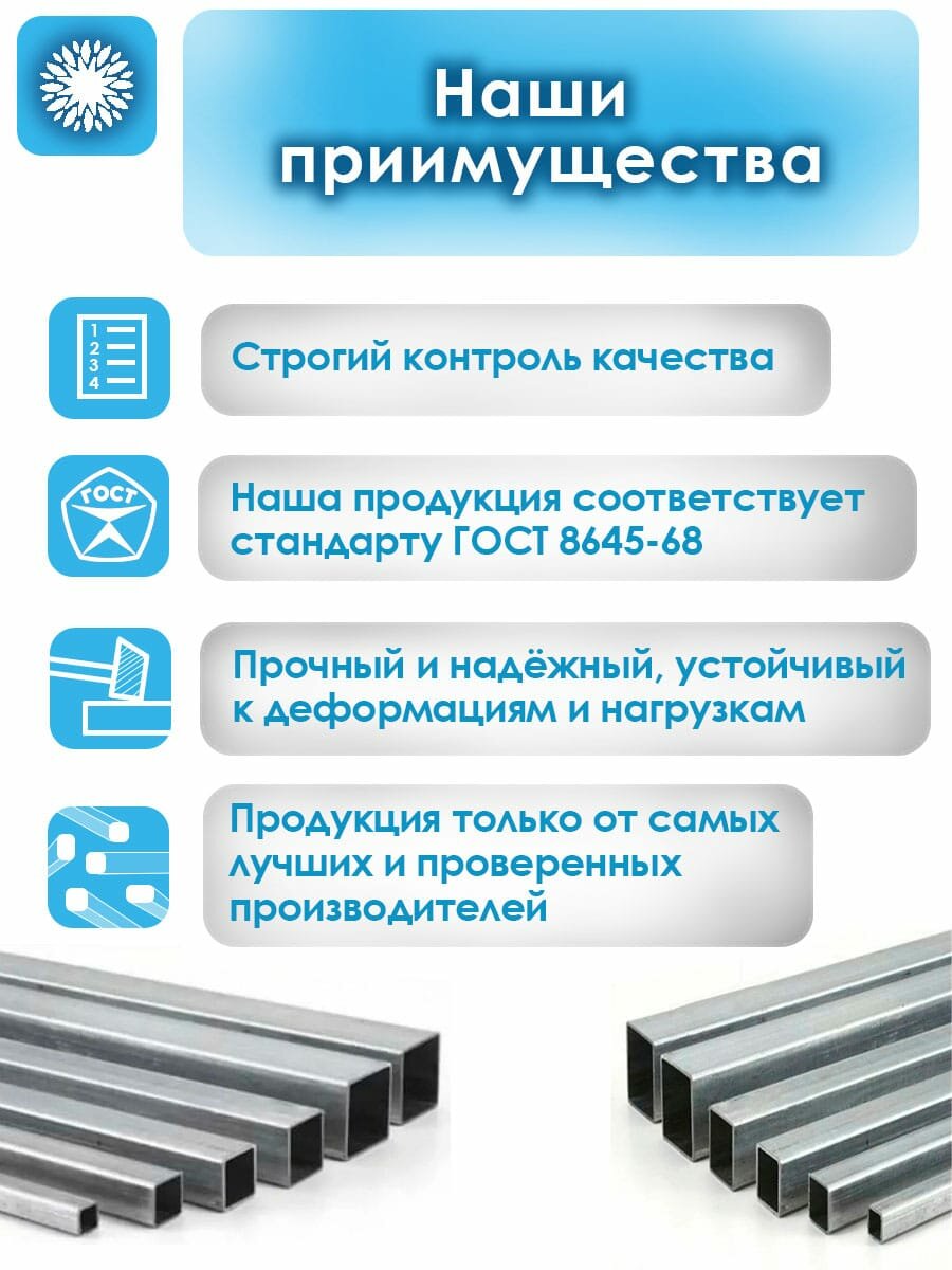 Труба металлическая профильная 40х20х2 — фото 1