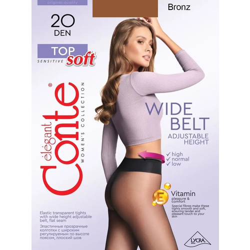 фото Колготки conte top soft 20, размер 3, бронзовый