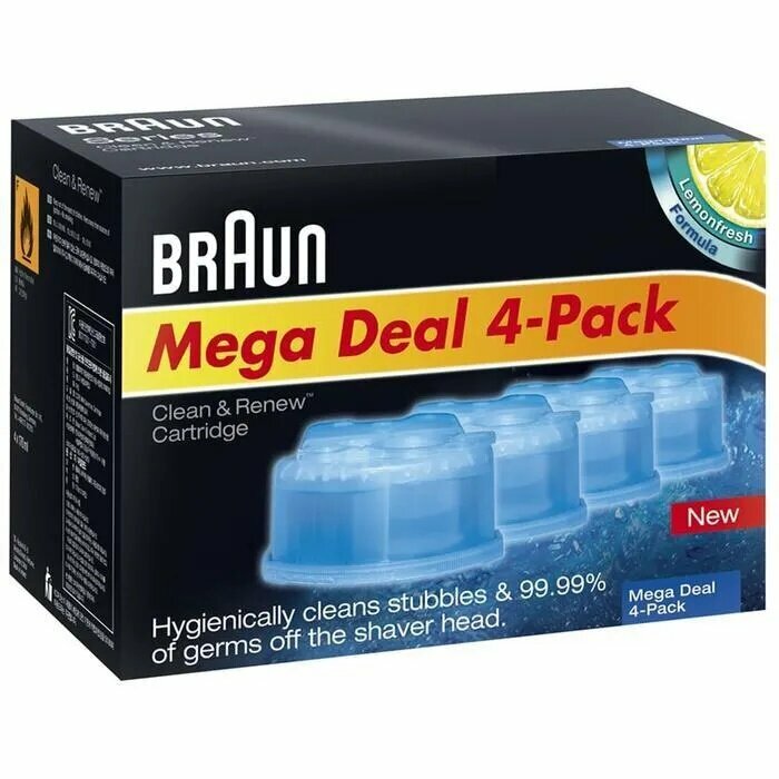 Жидкость для чистки бритвенных головок Картридж Braun CCR4