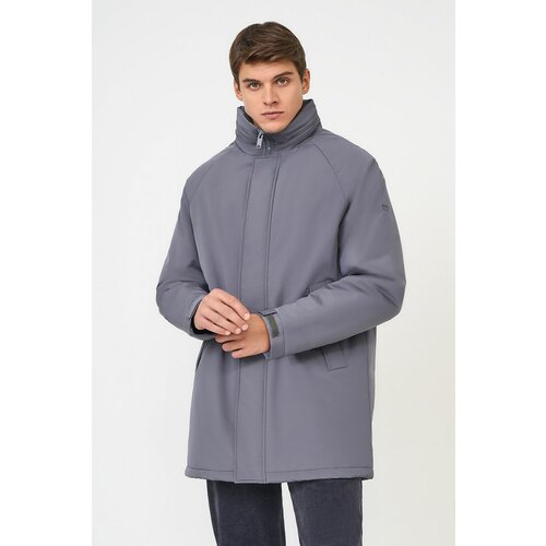  куртка Baon, демисезон/зима, силуэт прямой, капюшон, внутренний карман, карманы, регулируемый край, размер XL, серый