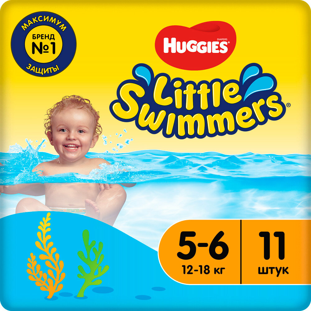 HUGGIES Трусики-подгузники для плавания Хаггис 5-6 11шт