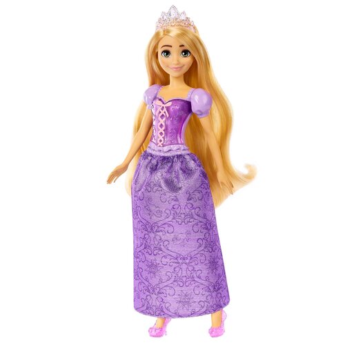 Кукла Mattel Disney Princess Рапунцель, 29 см, HLW03 фиолетовый/желтый