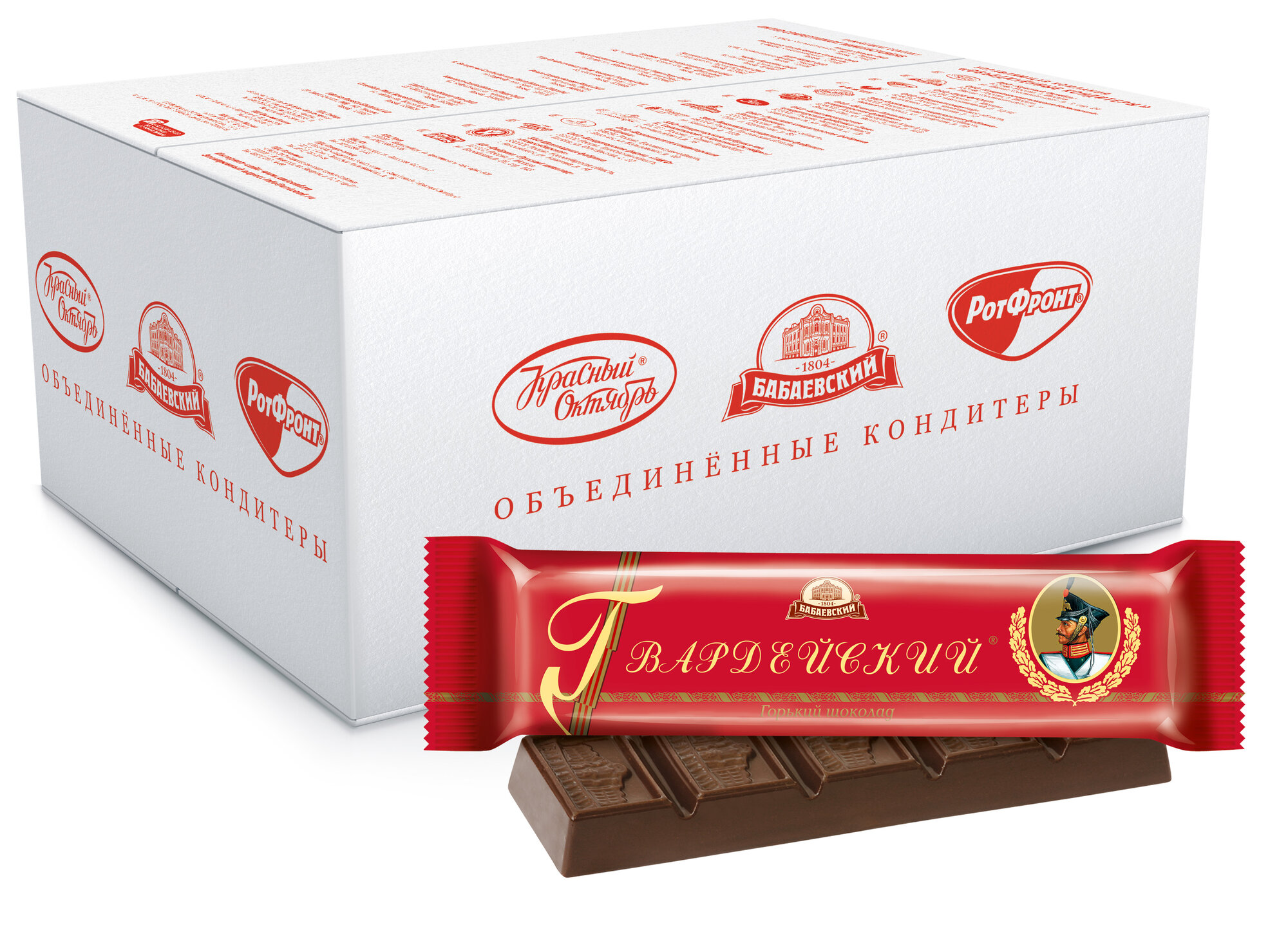 Шоколад Бабаевский "Гвардейский" темный, 30 г, 25 шт. в уп.