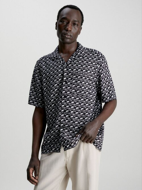 Рубашка CALVIN KLEIN, размер 54(XXL), черный