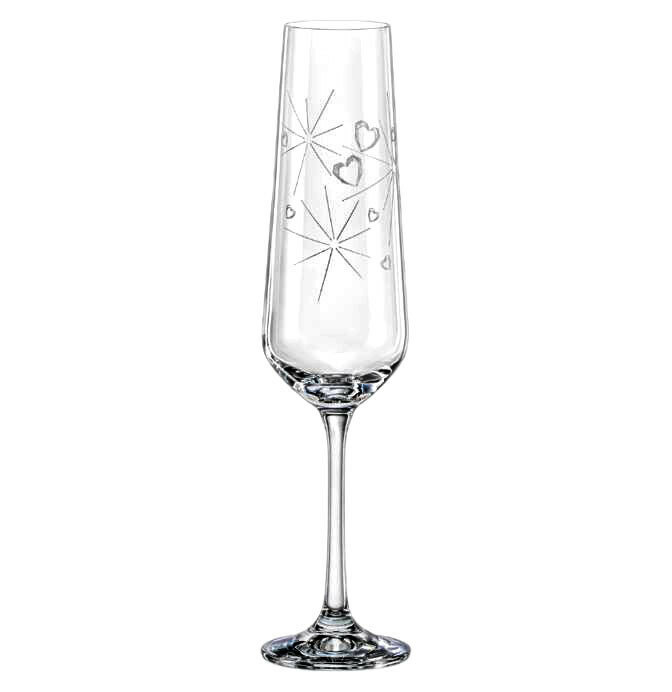фото Бокалы для шампанского 200 мл 2 шт Crystalex CZ s.r.o. "Сандра /Sparkly Love /C6106" / 303508