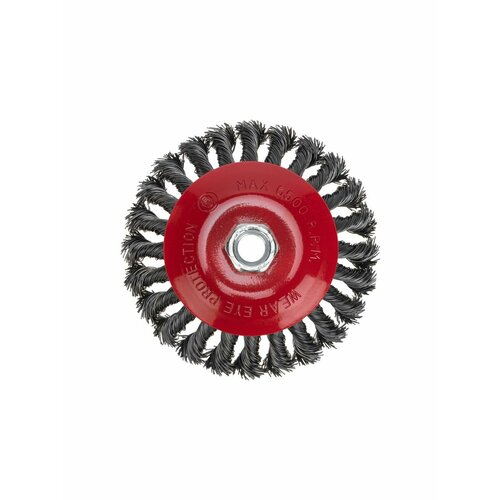 Щетка коническая для УШМ М14 крученая сталь 125мм 439₽