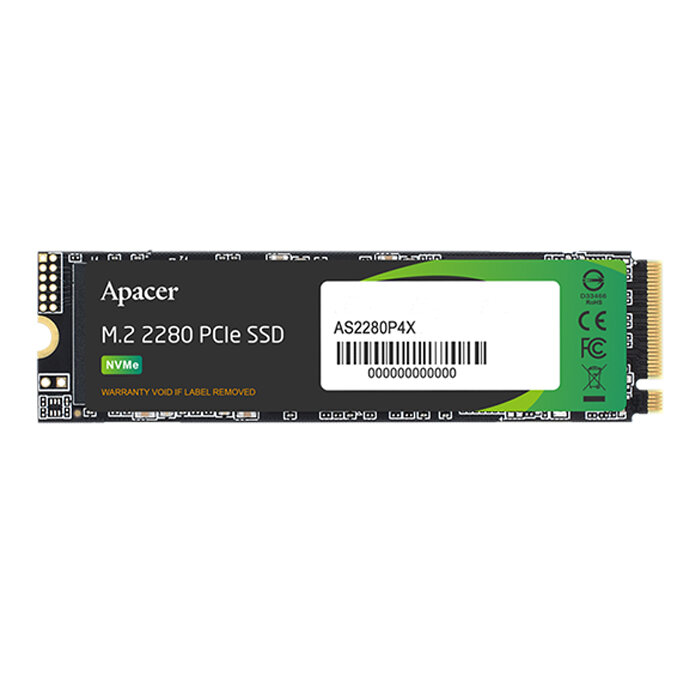 Apacer Твердоельный накопитель SSD M.2 PCI-E Apacer (AP1TBAS2280P4-1) 1000Gb 800TBW