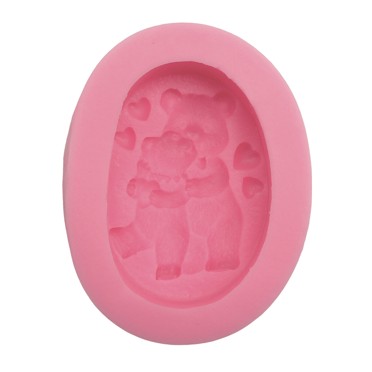 Молд силиконовый для шоколада, воска, мыла, гипса и эпоксидной смолы 'Мишки', 9*7*3,5 см, Айрис