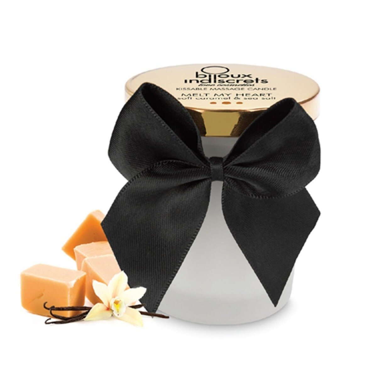 Массажная свеча для поцелуев MELT MY HEART со вкусом соленой карамели (70 мл), bijoux-0161