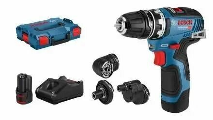 BOSCH GSR 12V-15 FC Аккумуляторная дрель, бытовой электрошуруповерт, многофункциональный электроинструмент (Содержит две батарейки и зарядное устройство)