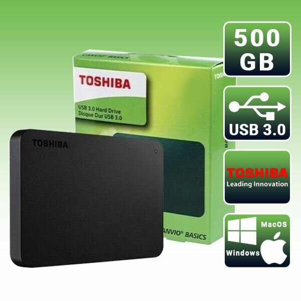 Внешний жесткий диск Toshiba Canvio Basics, 500ГБ, USB 3.0