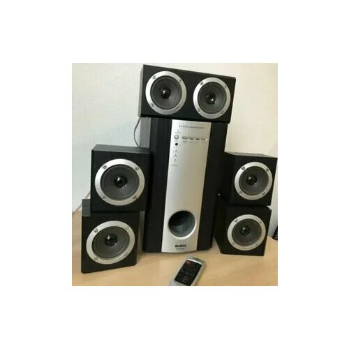Колонки SVEN HT-435 черный 51 5 сатсабвуфер 110Вт RMS 150-20000 Гц пульт ДУ 14000₽