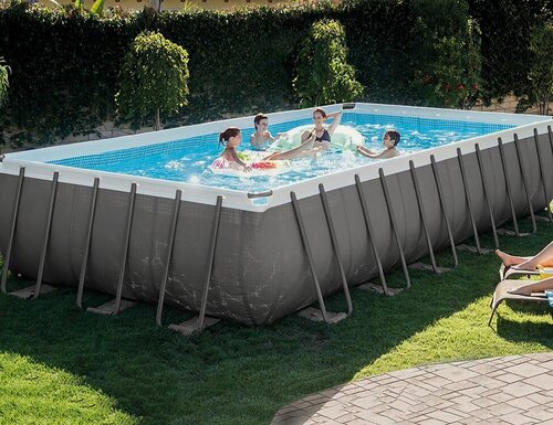 Изображение товара Бассейн каркасный Интекс (Intex) Rectangular Ultra XTR Frame Pool, 732х366х132 см + фильтр-насос + аксессуары, 26364